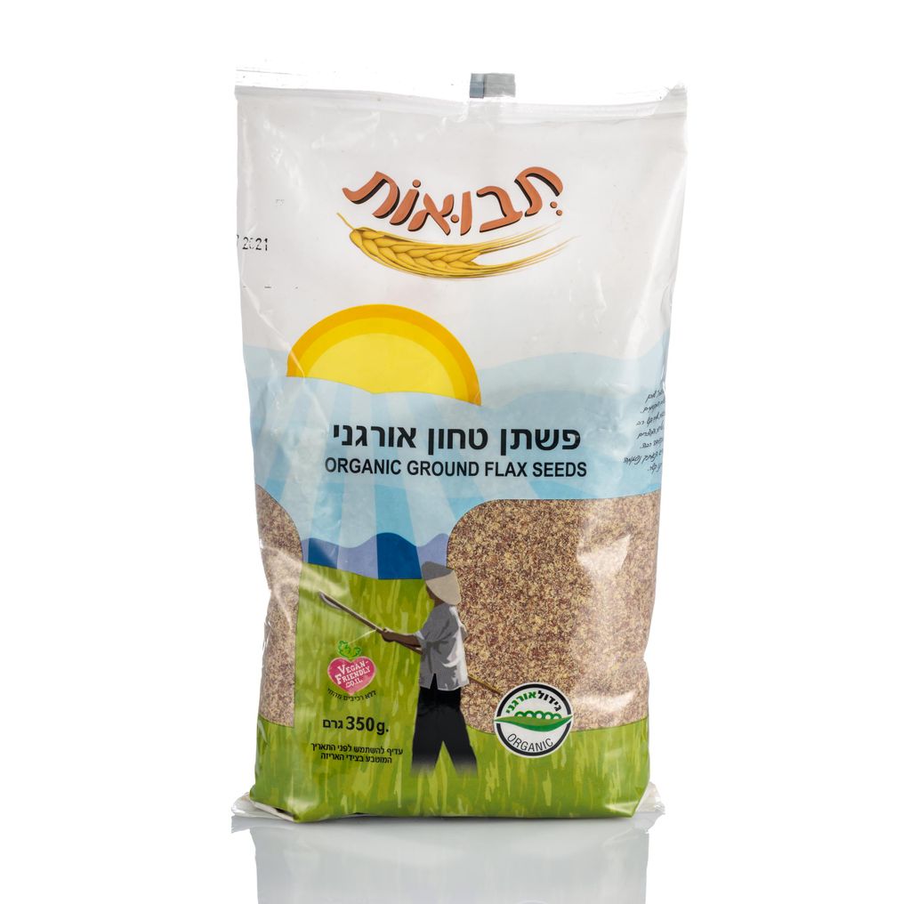 פשתן טחון אורגני 350 גר