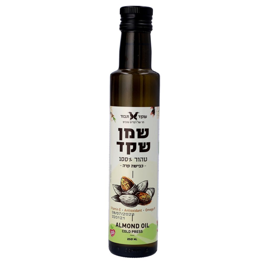 שקד תבור שמן שקד כבישה קרה 250 מל