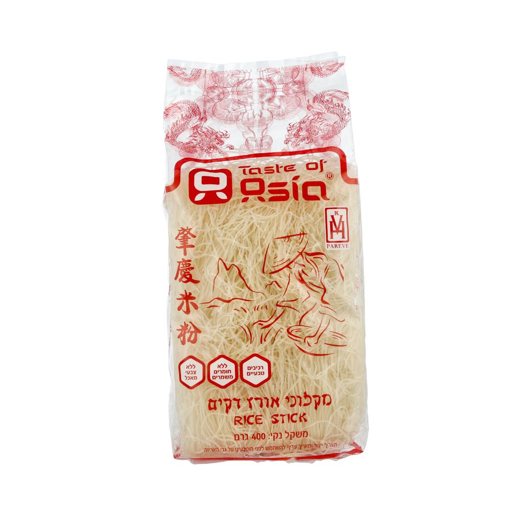 מקלוני אורז דק 400גר אסיה
