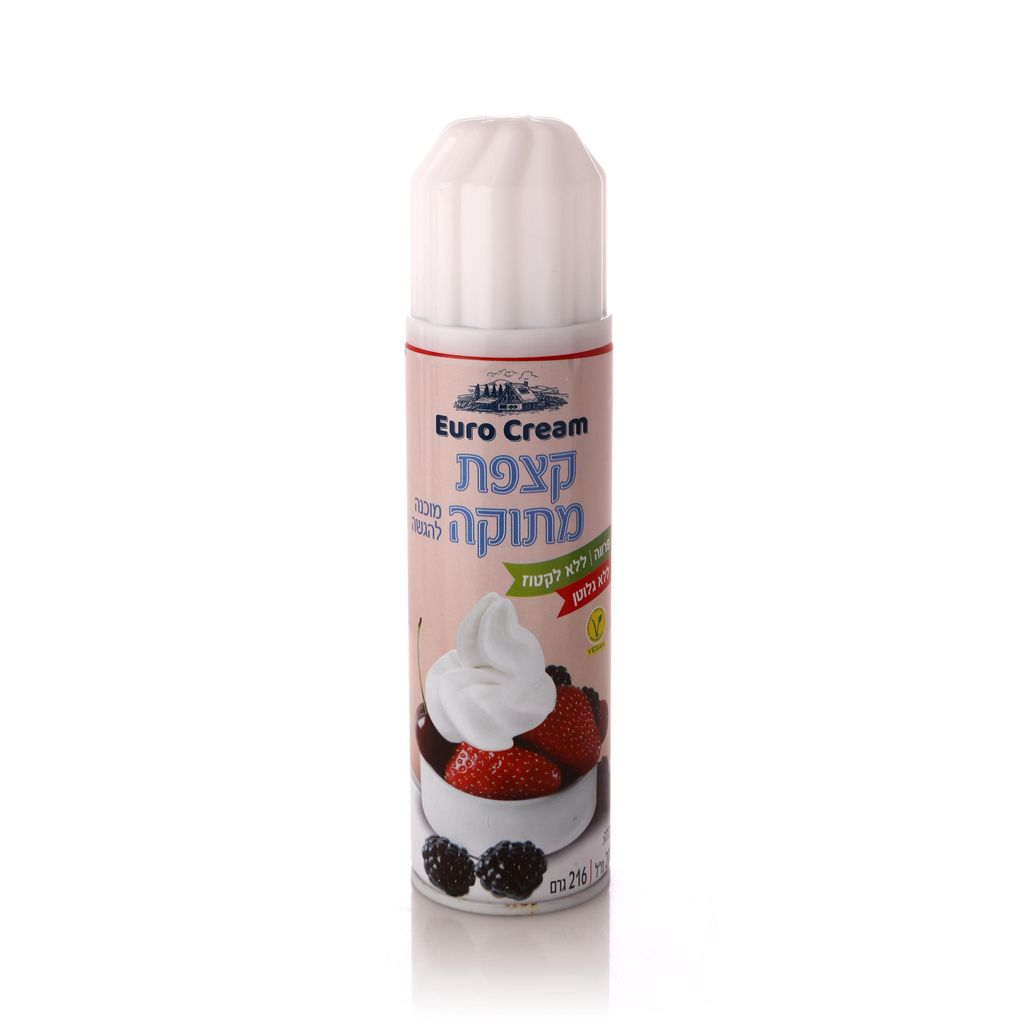 EURO CREAM קצפת מתוקה פרווה 200 גרם