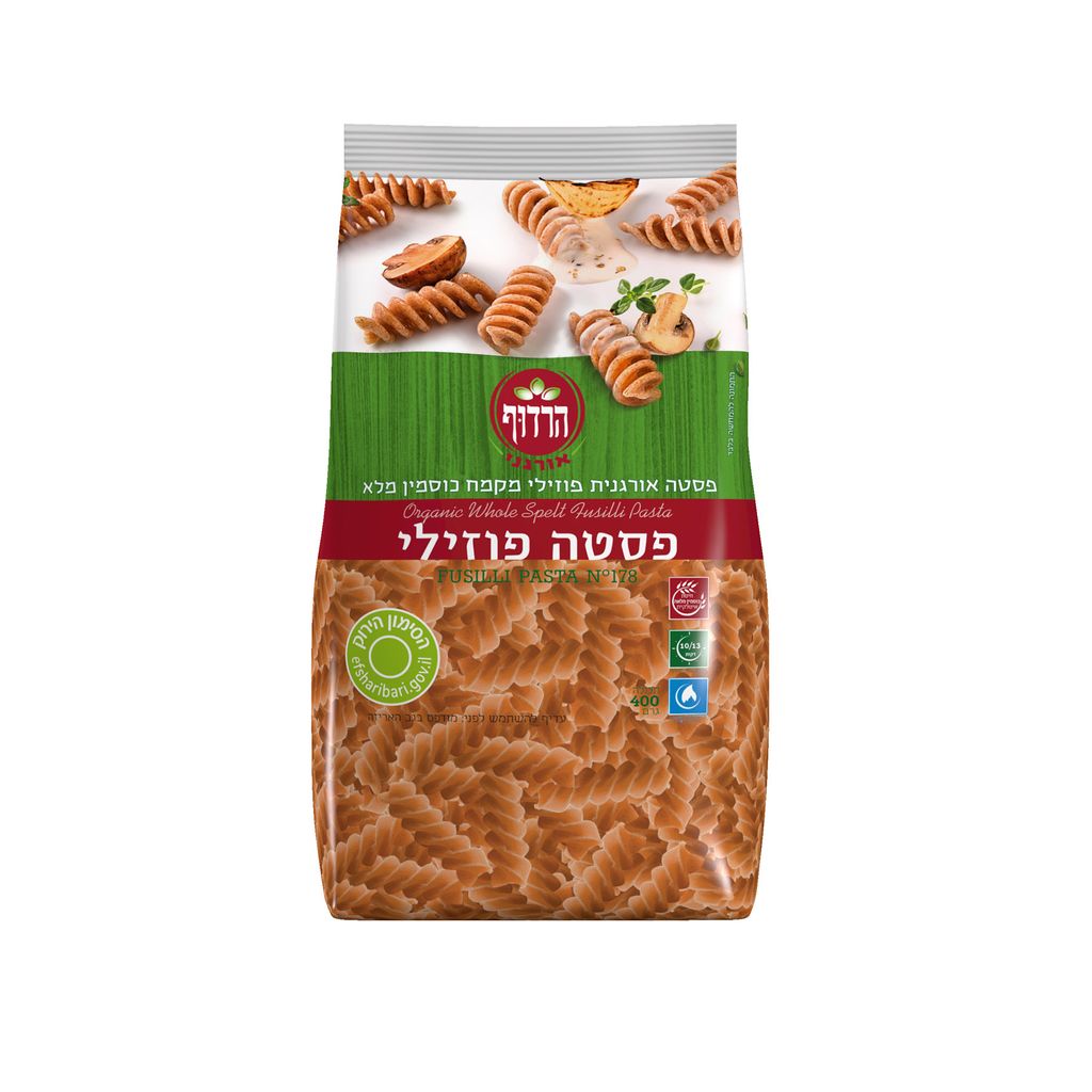 פוזילי אורגני 400 גר מקמח כוסמין מלא