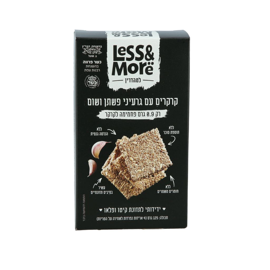 קרקר פשתן ושום 125 ג