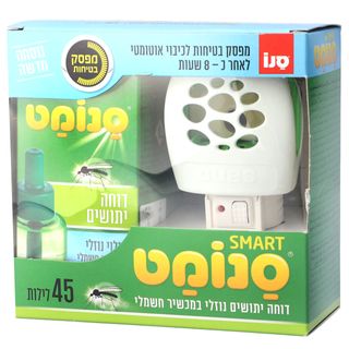 מכשיר דוחה יתושים נוזלי במכשיר חשמלי סנומט סמארט + מילוי 45 לילות
