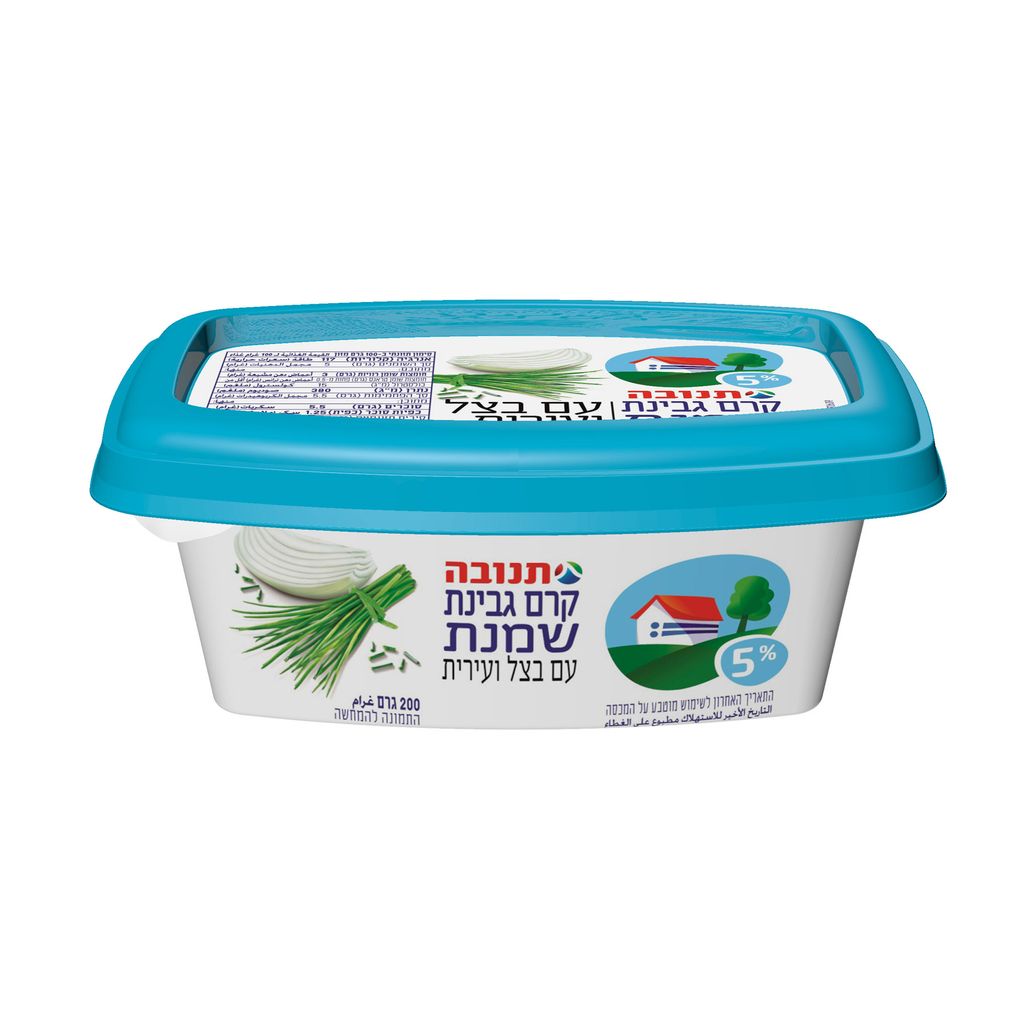 קרם גבינת שמנת 5% עם בצל ועירית 200 גרם