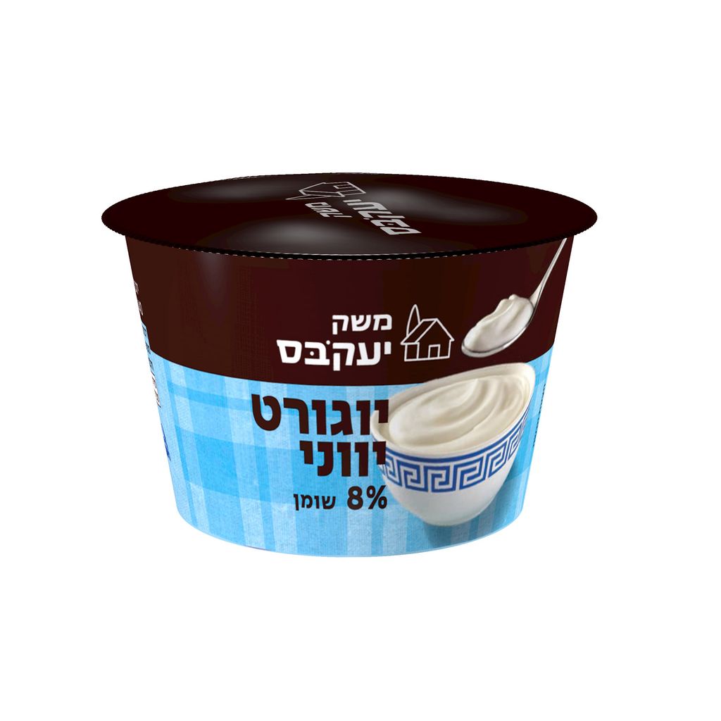 יוגורט יווני 8% משק יעקבס - 140 גרם