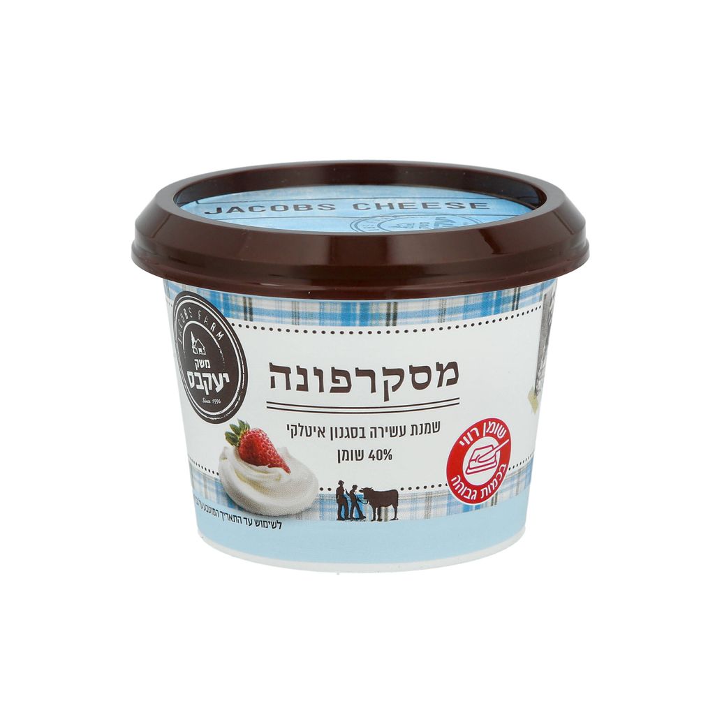מסקרפונה 40% משק יעקבס - 250 גרם