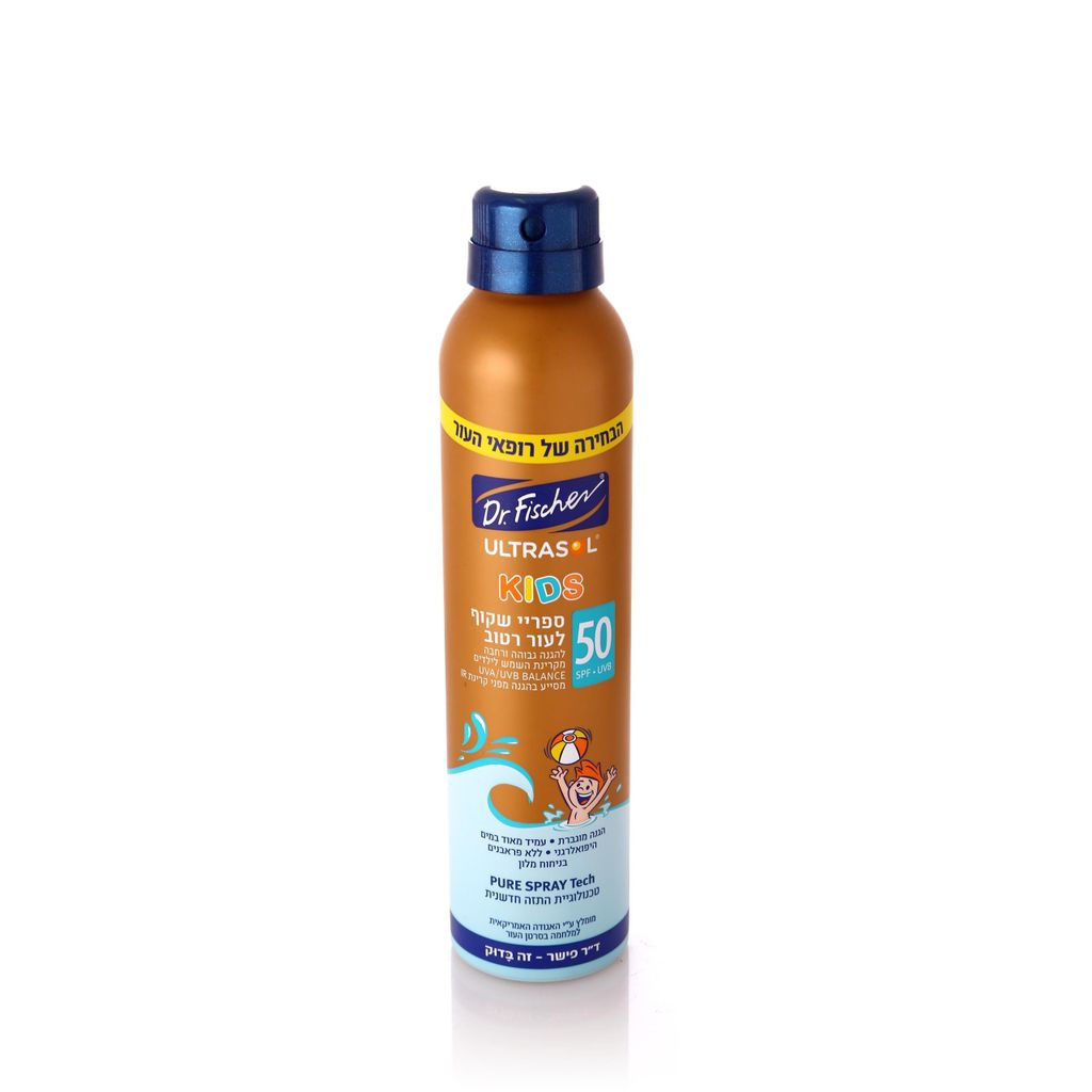 ד"ר פישר אולטרסול ספריי תחליבי +SPF50, תכולה 200 מ"ל