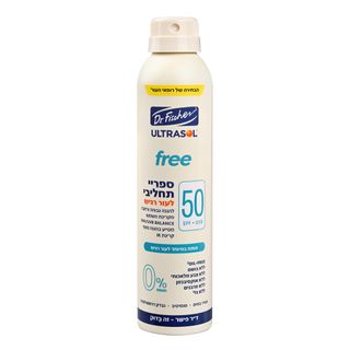 אולטרסול FREE ספריי רציף תחליב SPF50 200