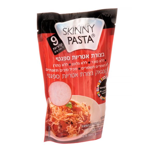 סקיני פסטה אטריות קונג'אק בצורת ספגטי