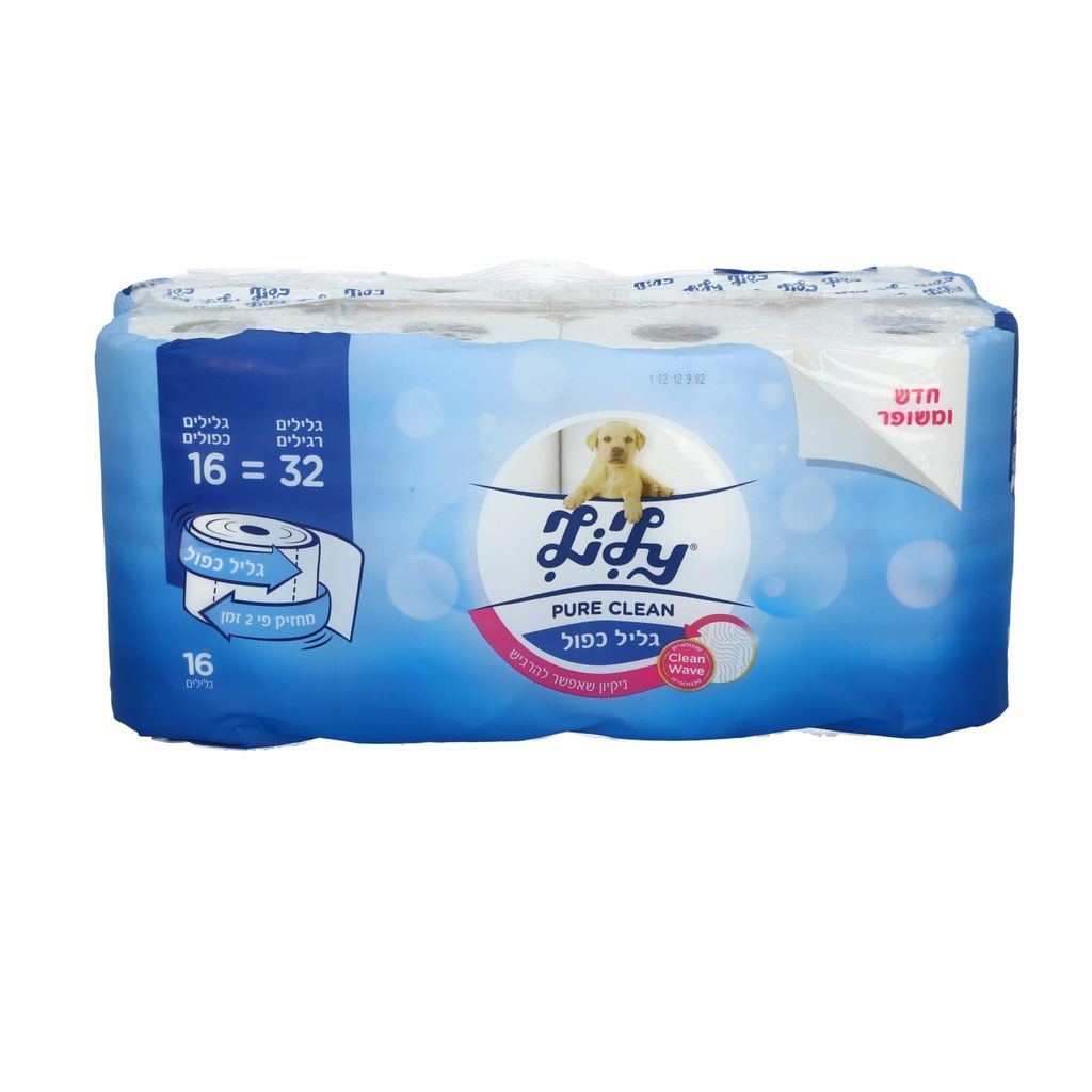 לילי פיור נייר טואלט באורך כפול 16 גלילים