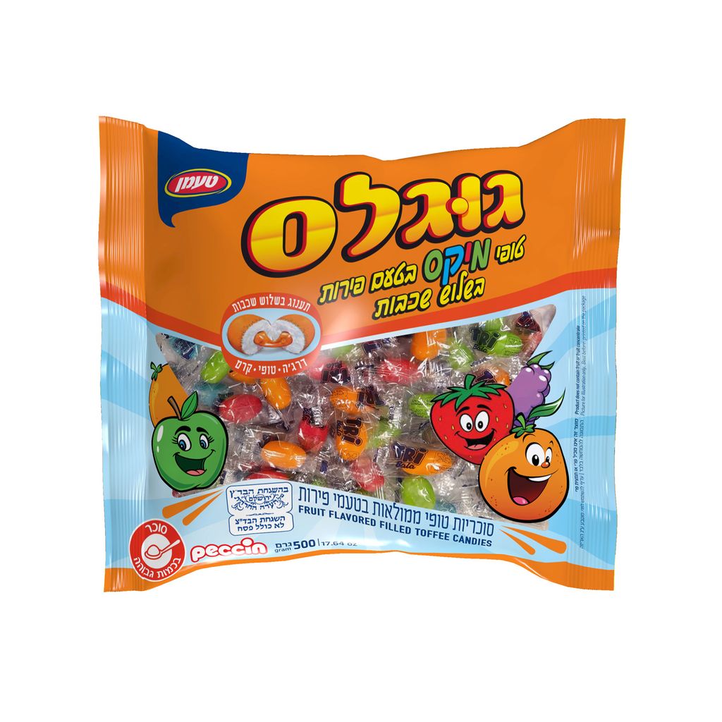 טופי 3 שכבות בטעם פירות 500גרם