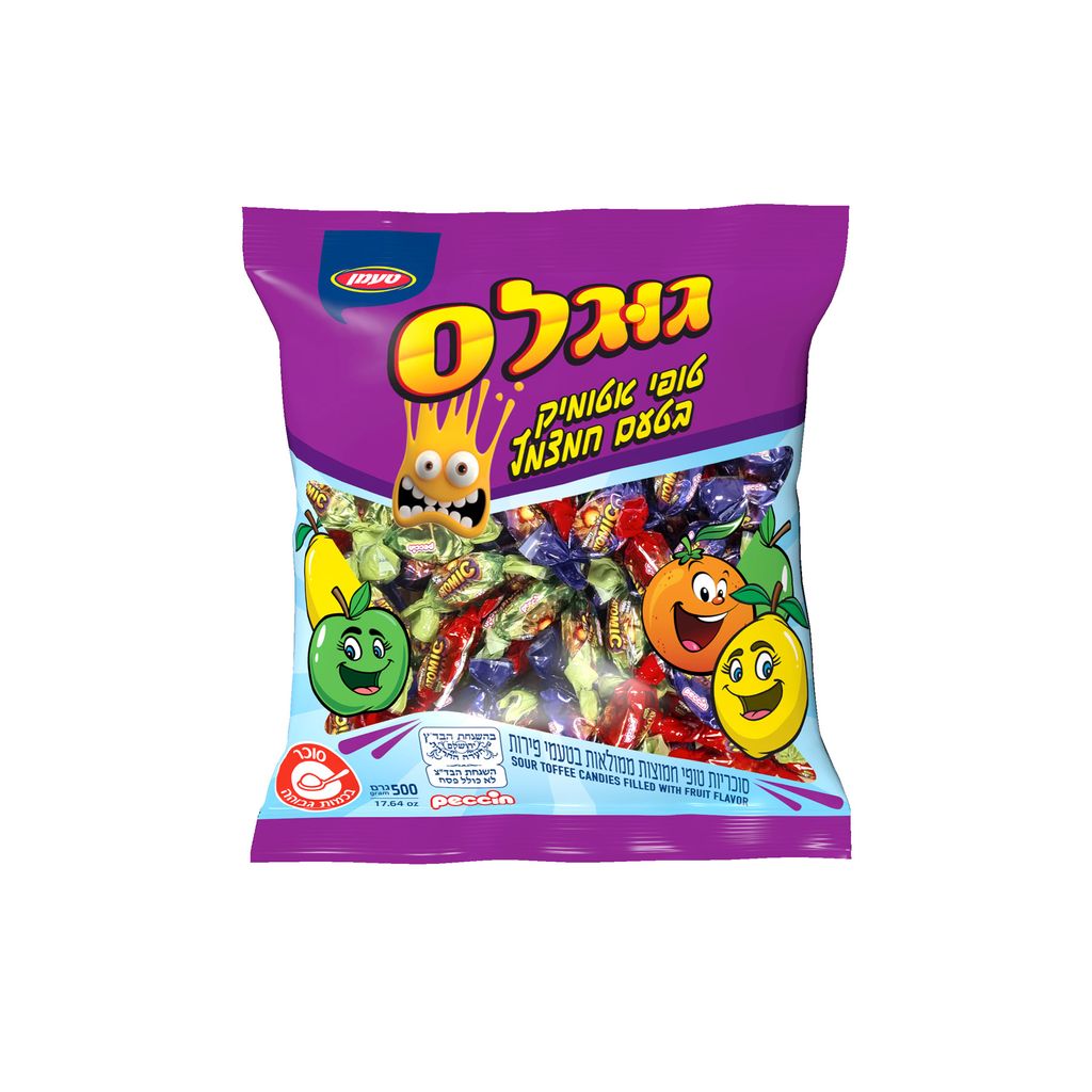 טופי אטומיק ממולא בטעם פירות חמוצים 500 גרם