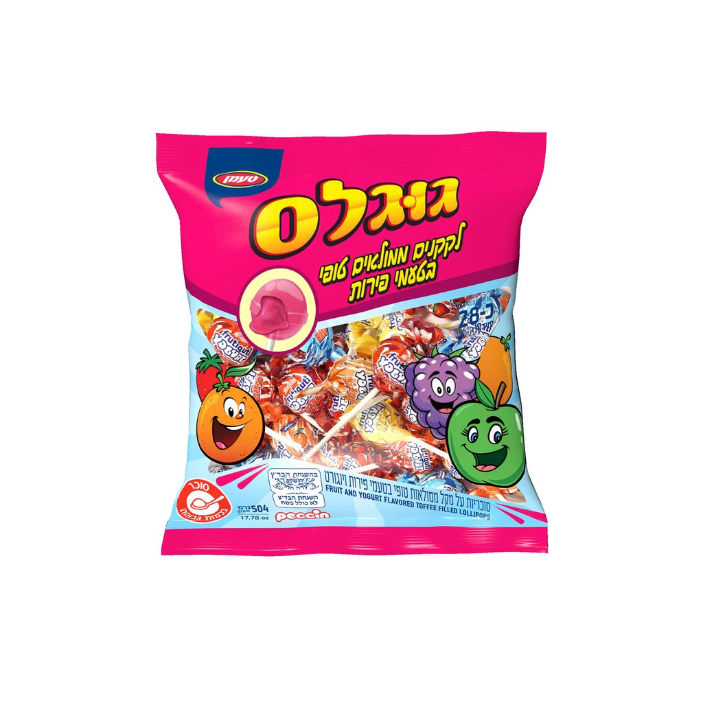 לקקנים ממולאים טופי בטעם פירות