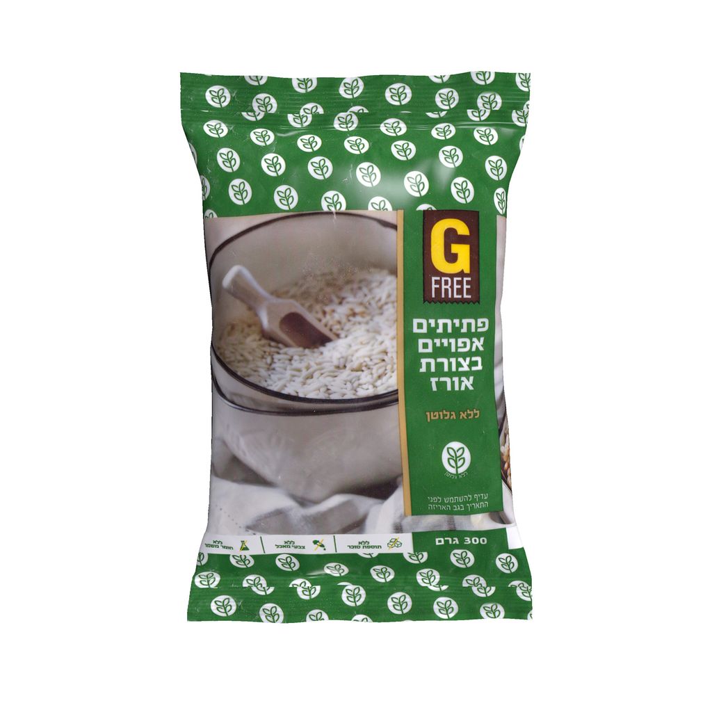 פתיתים אפויים אורז 300 GFREE