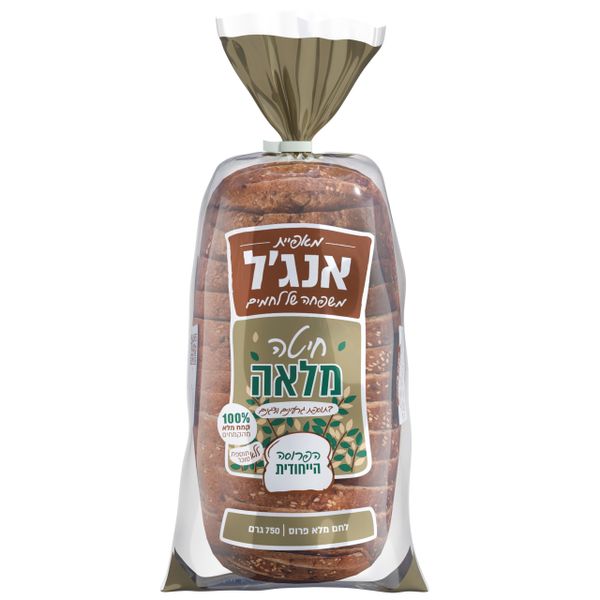 לחם חיטה מלאה פרוס בתוספת גרעינים ודגנים