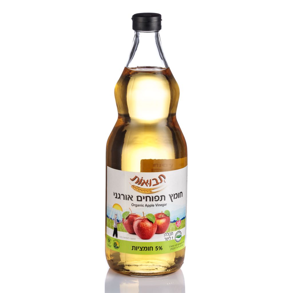 חומץ תפוחים מסונן אורגני 1 ליטר