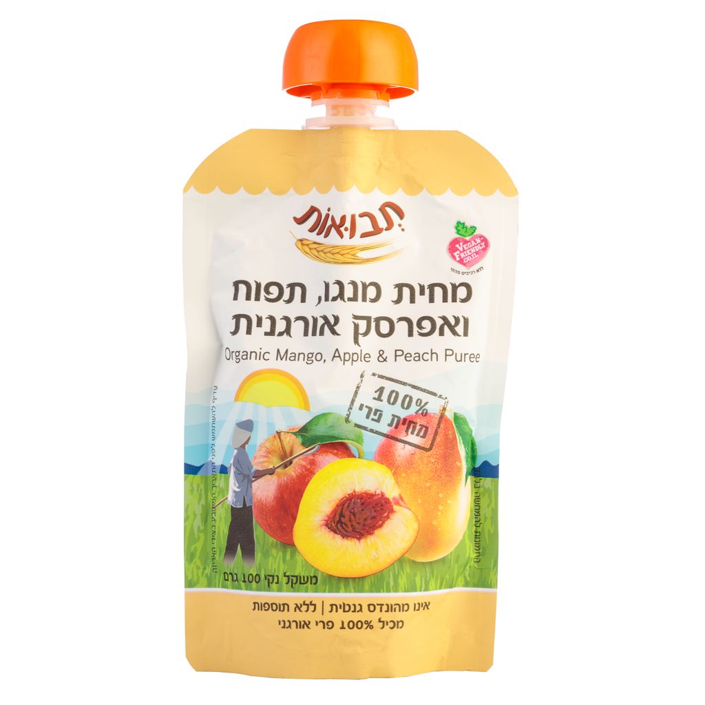 מחית מנגו תפוח אפרסק
