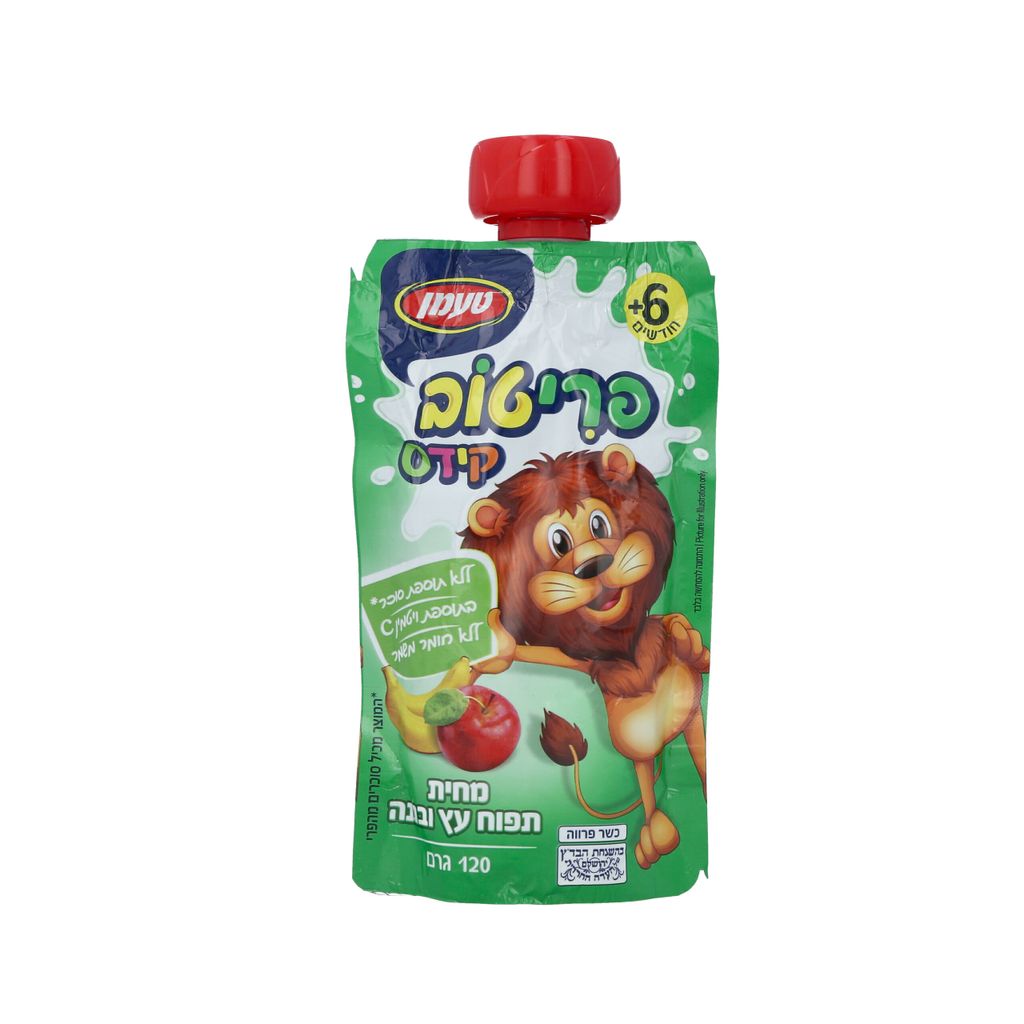 מחית תפוח עץ ובננה בפאוץ 120 גר'