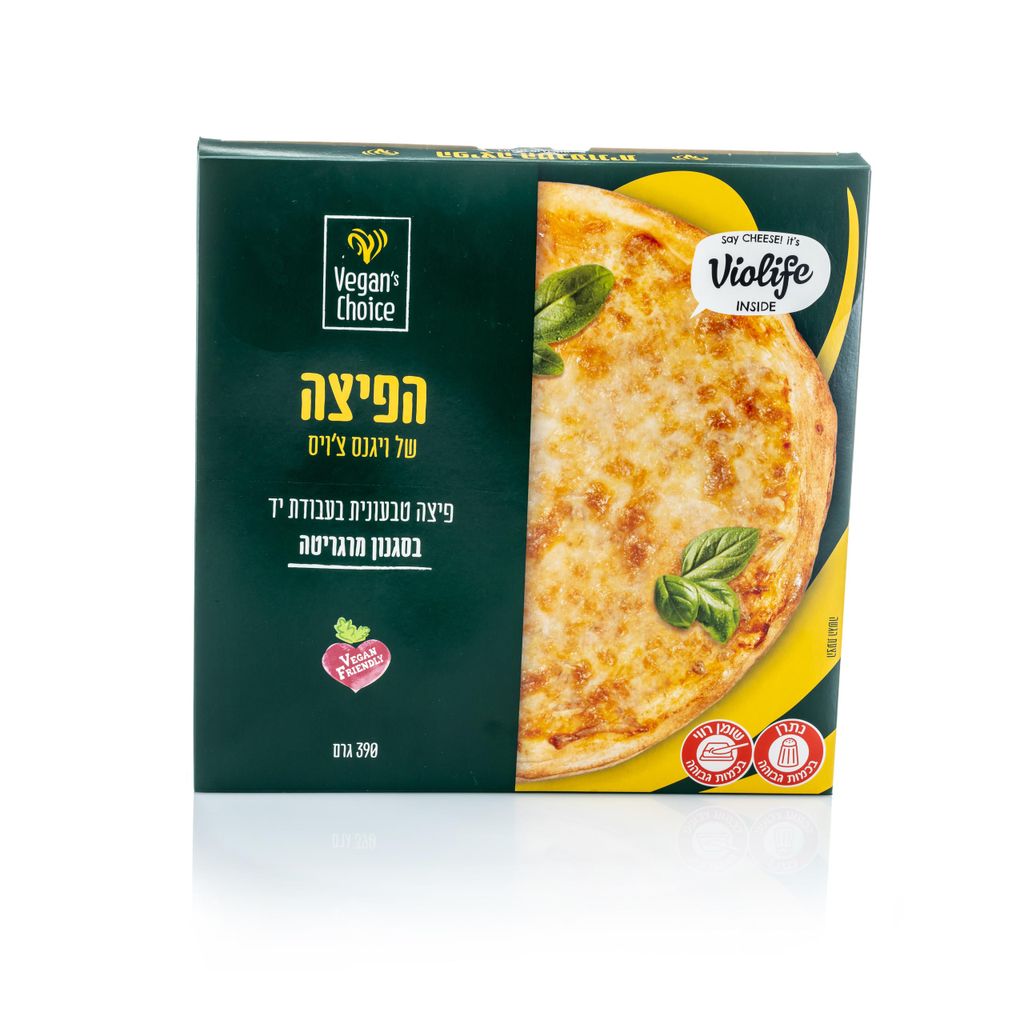 פיצה טבעונית קפואה בעבודת יד בסגנון מרגריטה 390 גרם ויגנס צ'ויס