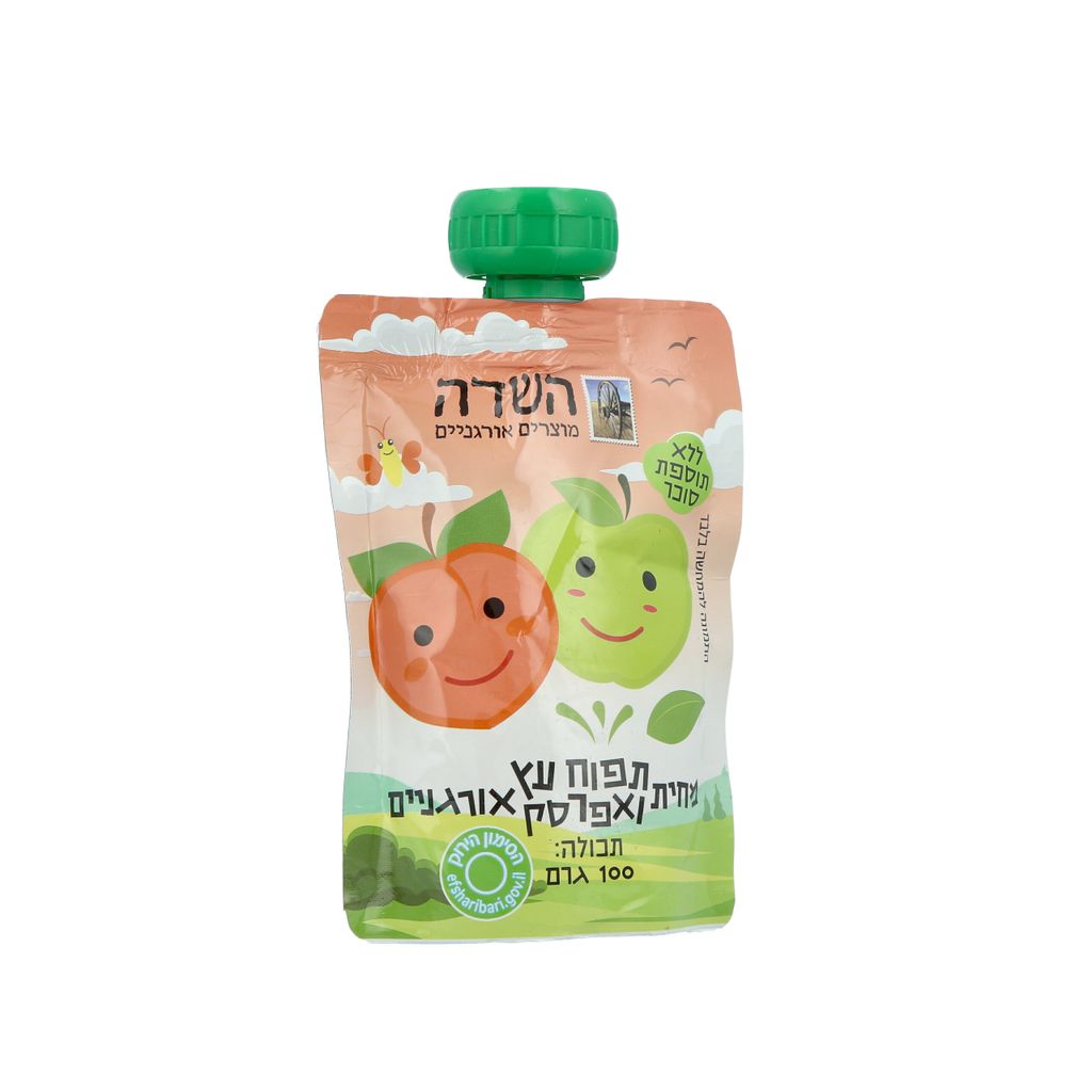 מחית תפוח עץ ואפרסק אורגני