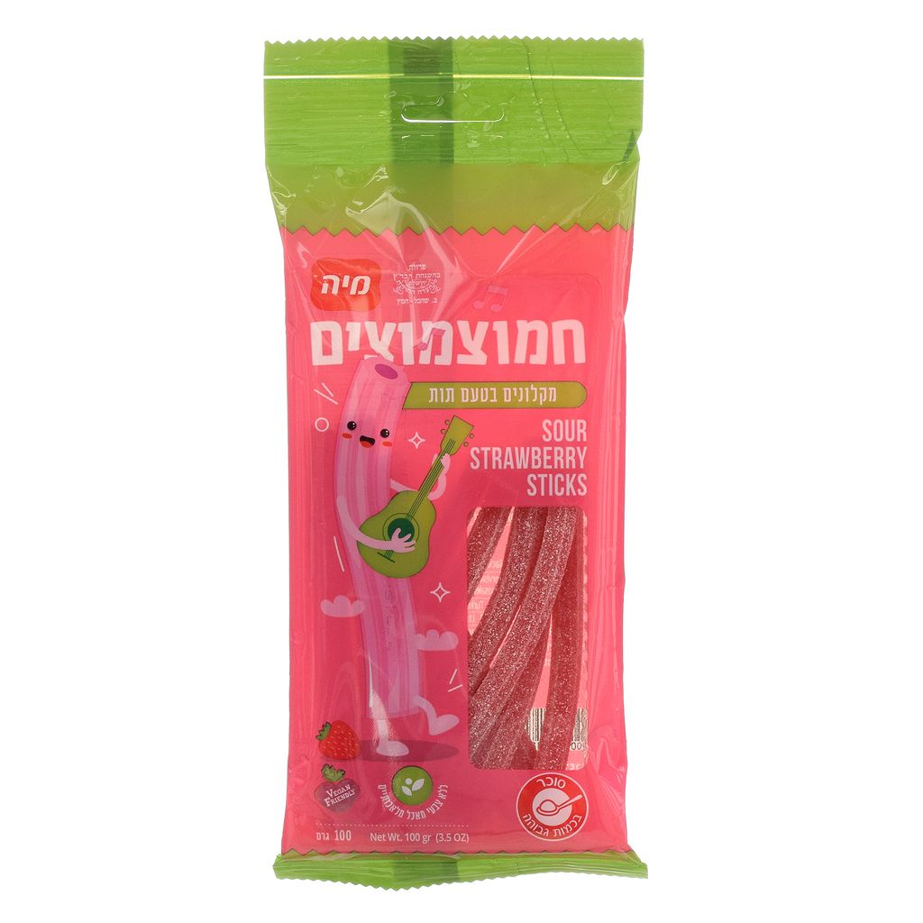 חמוצמוצים מקלונים בטעם פירות 100 גרם