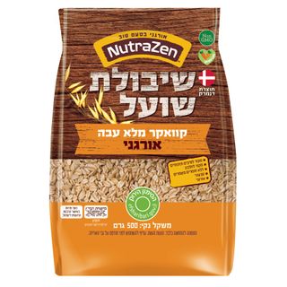 קוואקר שיבולת שועל מלאה אורגני (עבה) 500 גרם