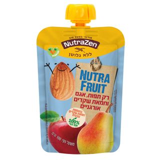 מחית תפוח, אגס וחמאת שקדים אורגניים