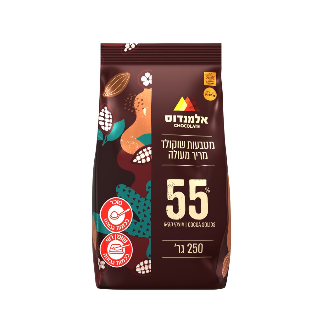 שוקולד מריר 55%  250 גרם
