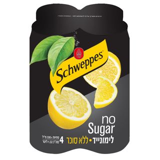שוופס מוגז פירות למונייד ללא סוכר פחיות-רבעייה