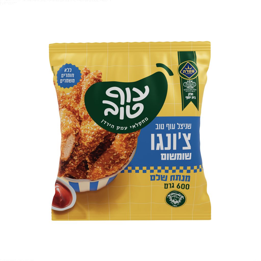 עוף טוב צ'ונגו רצועות שניצל בציפוי פנקו 600 גרם