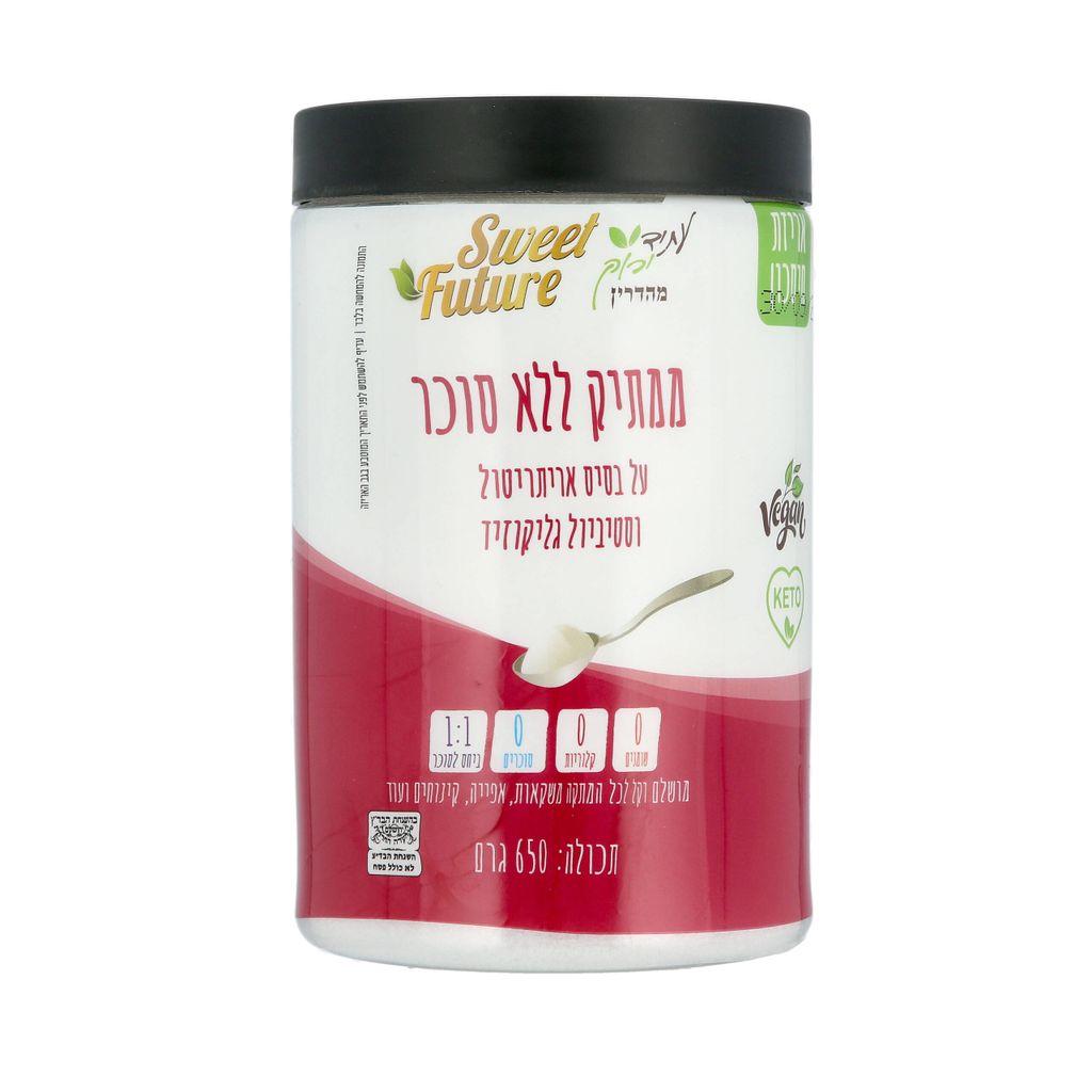 ממתיק ללא סוכר אריתריטול 650 גרם