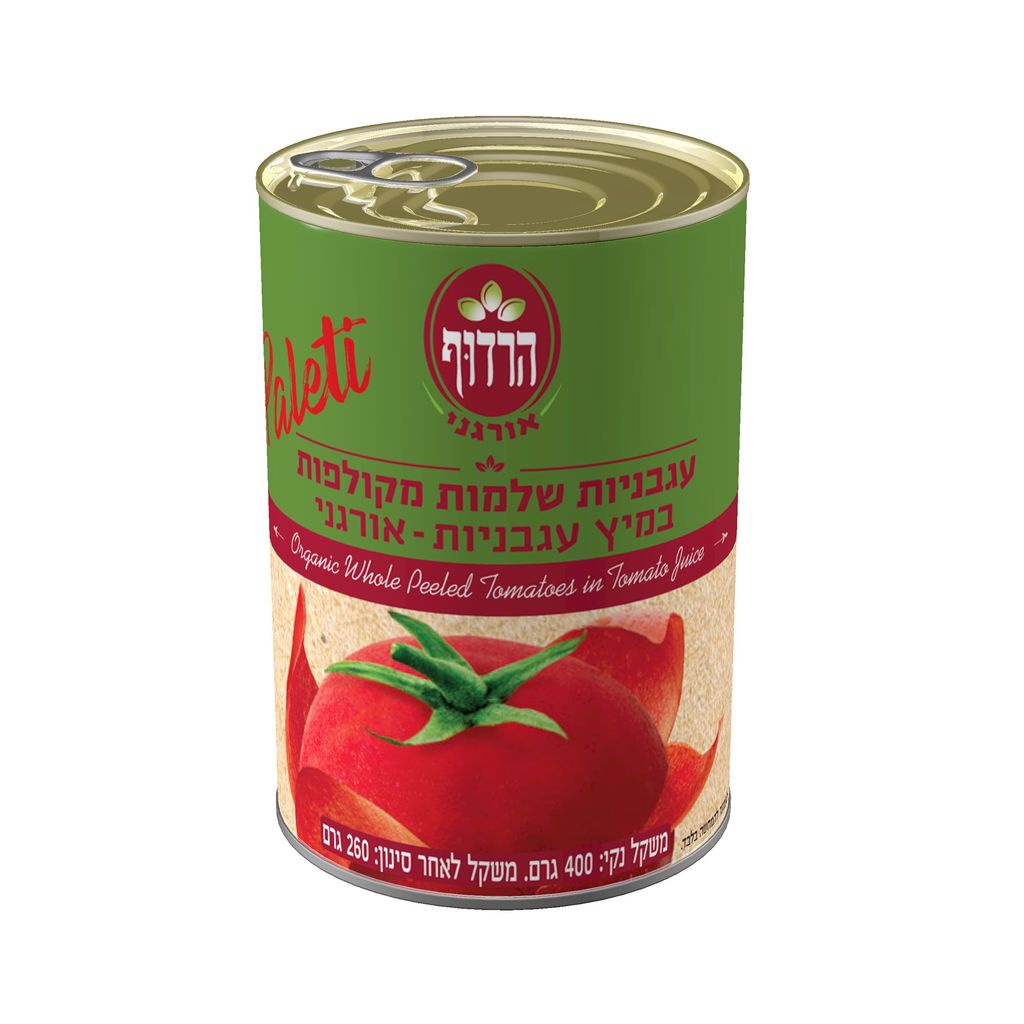 עגבניות שלמות מקולפות במיץ עגבניות - אורגני