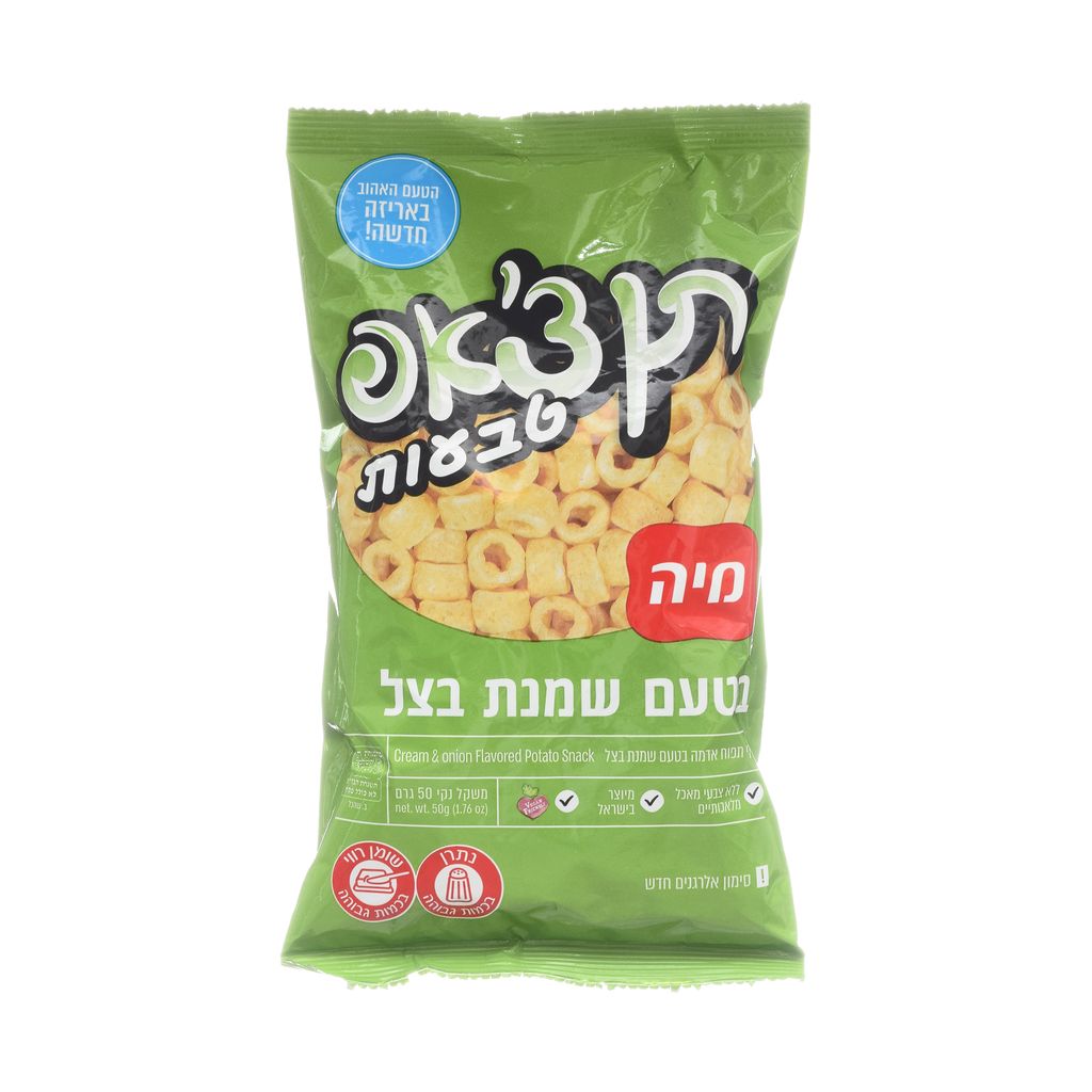 תן צ'אפ טבעות בטעם שמנת בצל 50 גרם