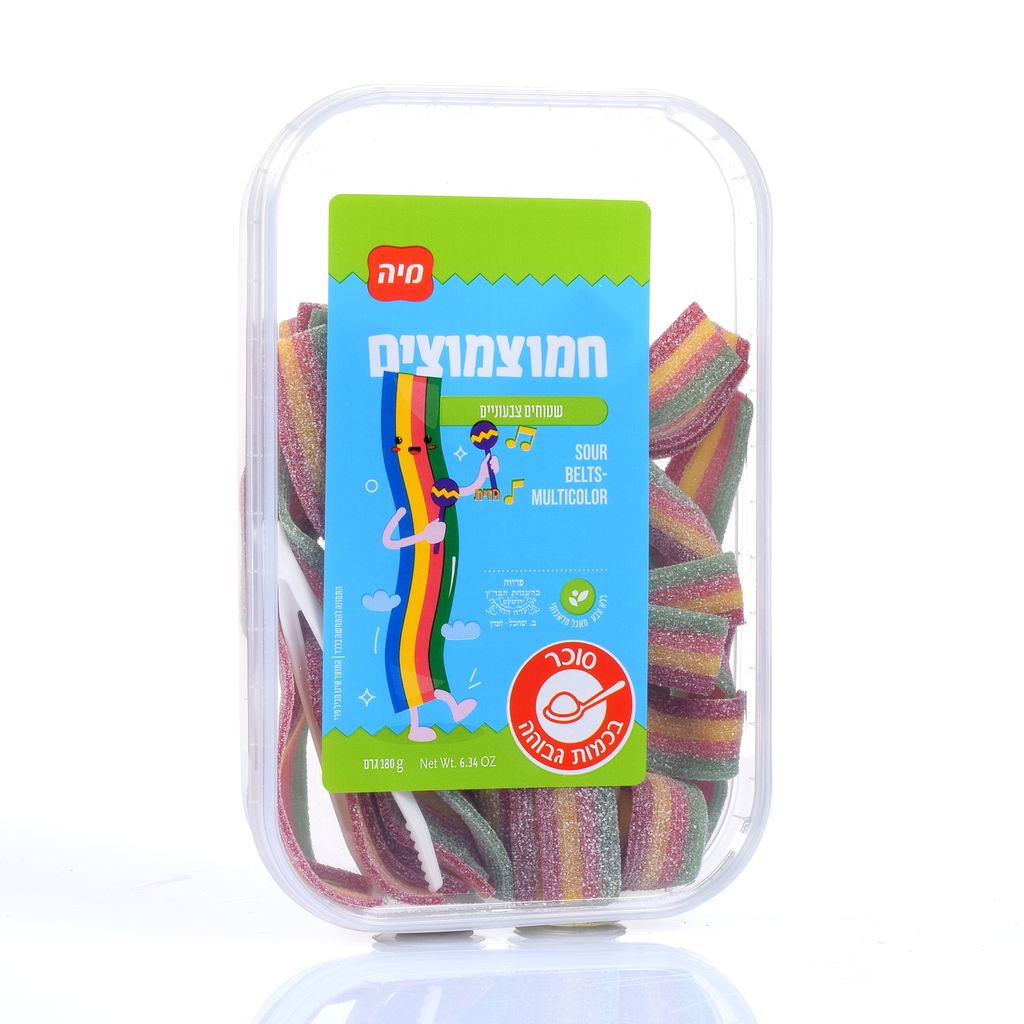 חמוצמוצים - שטוחים צבעוניים 180 גר' במגש