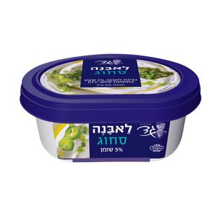 גבינת לאבנה 5% שומן בתוספת סחוג ירוק