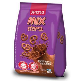 אגו מיקס בייגלה מצופה שוקולד חלב 55 גרם