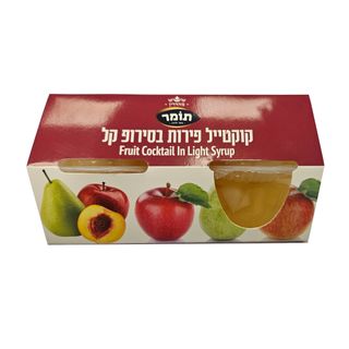 רביעיית קוקטייל פירות בכוסות (אפרסק אגס ותפוח) 113גר4X