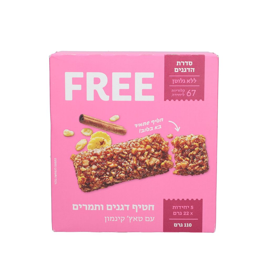 חטיף FREE תמר וקינמון5יח