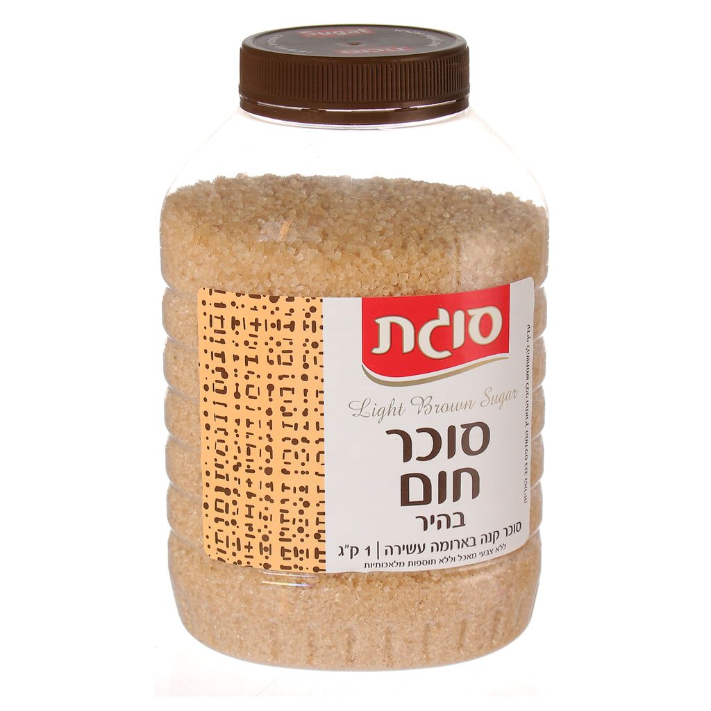 סוגת סוכר חום בהיר צנצנת 1קג