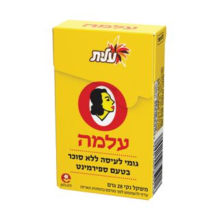 עלמה גומי לעיסה ללא סוכר בטעם ספירמינט 28 גר'