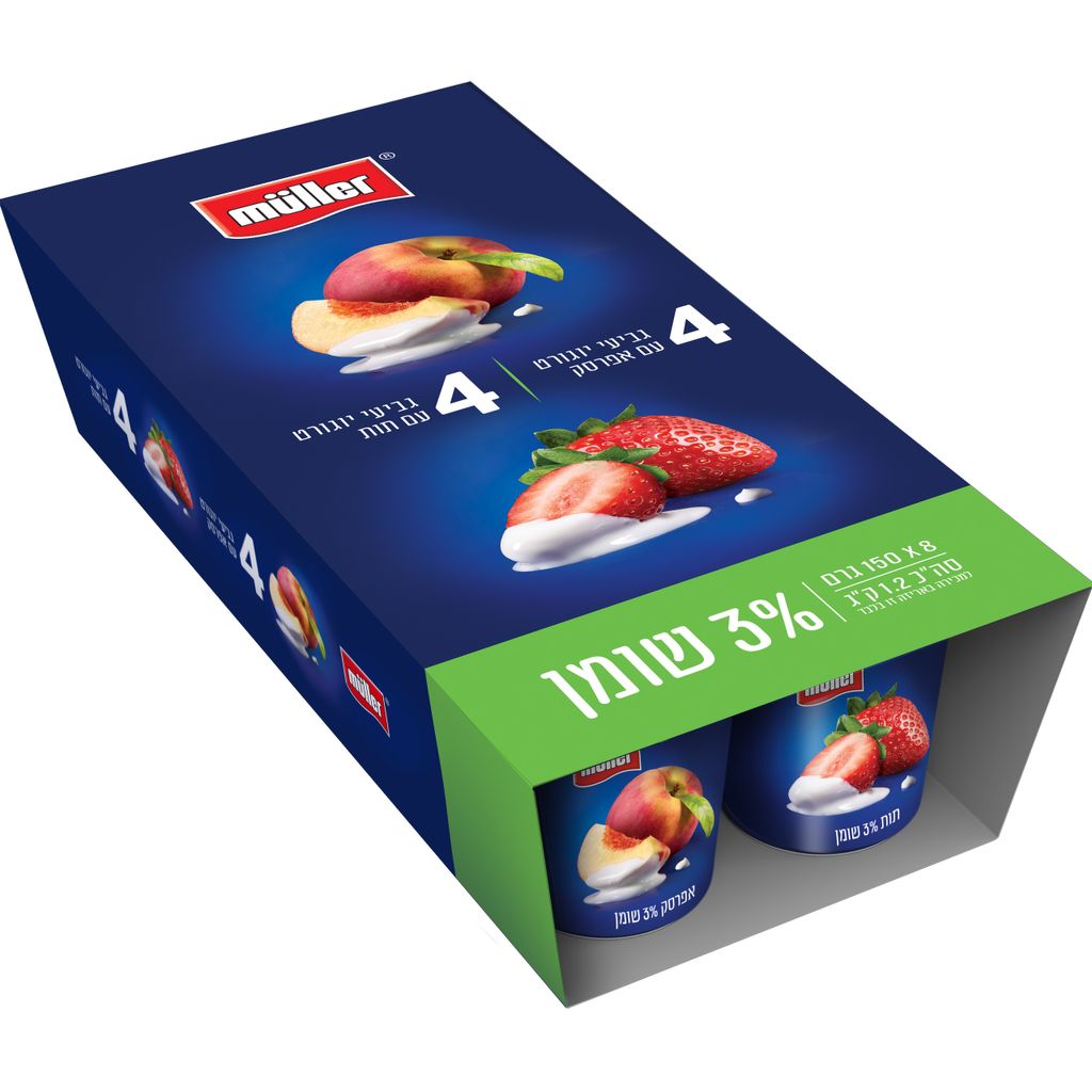 סימפלי תות ואפרסק 3%
