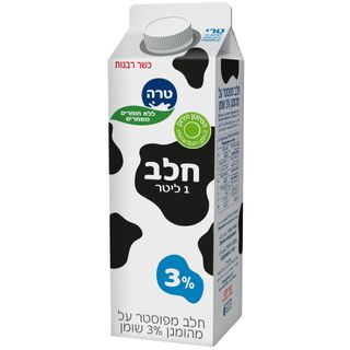 טרה חלב קרטון 3% 1ל