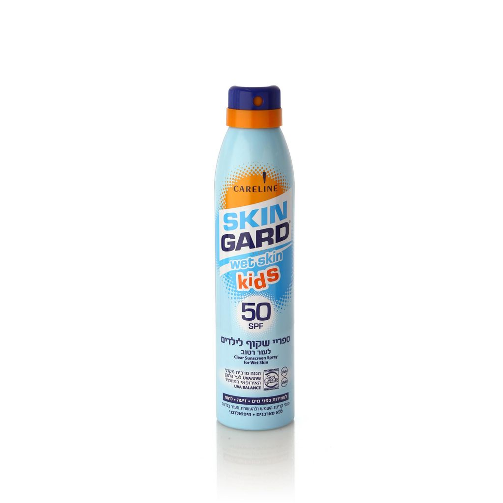 ספריי הגנה שקוף לעור רטוב SPF50 לילדים