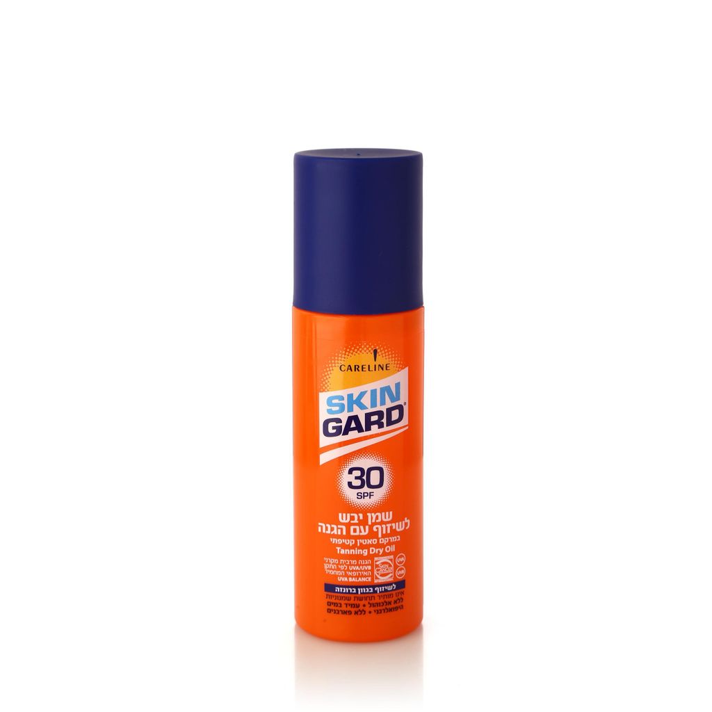 סקין גארד תרסיס שמן יבש לשיזוף עם הגנה  SPF30