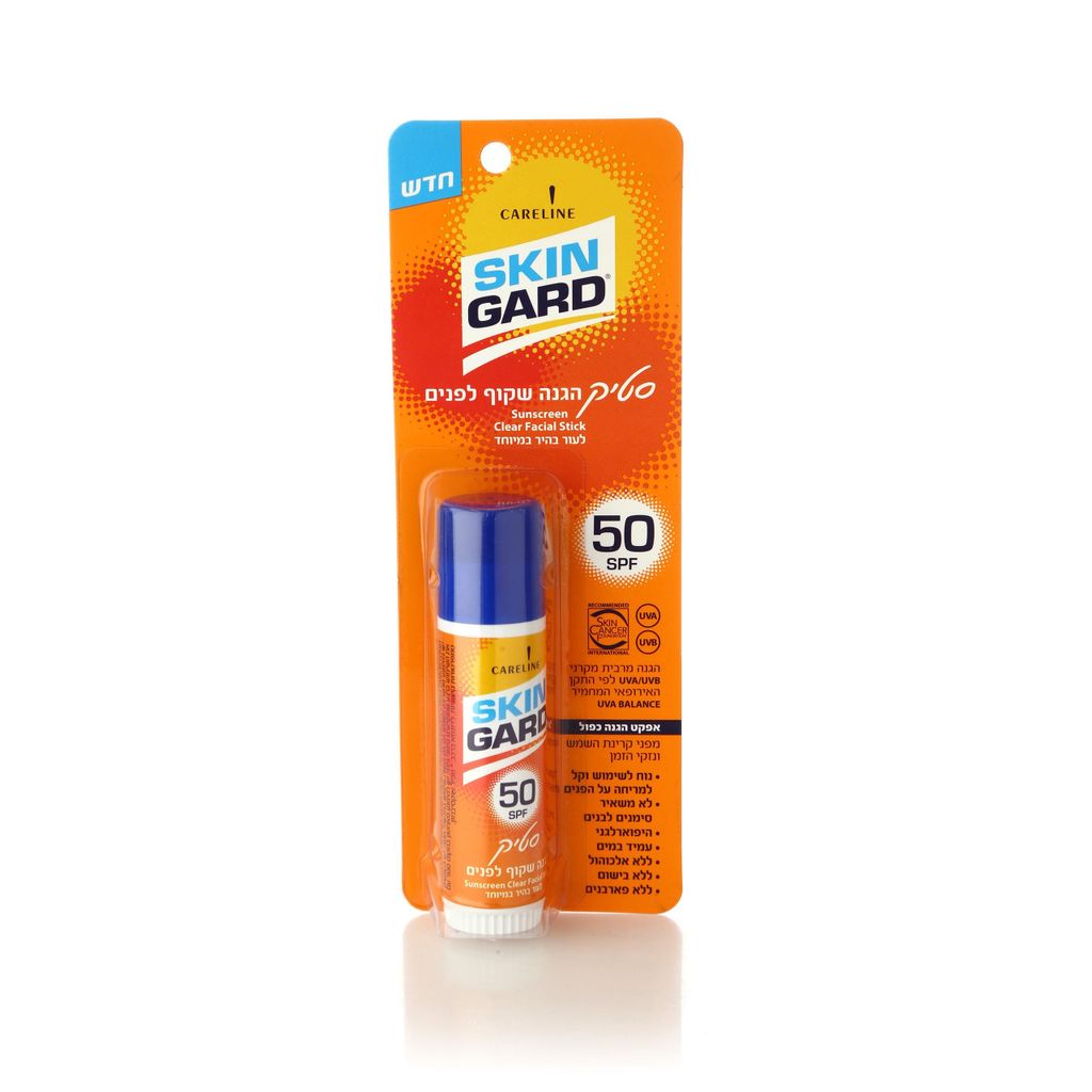 סקין גארד סטיק הגנה שקוף SPF50 לפנים