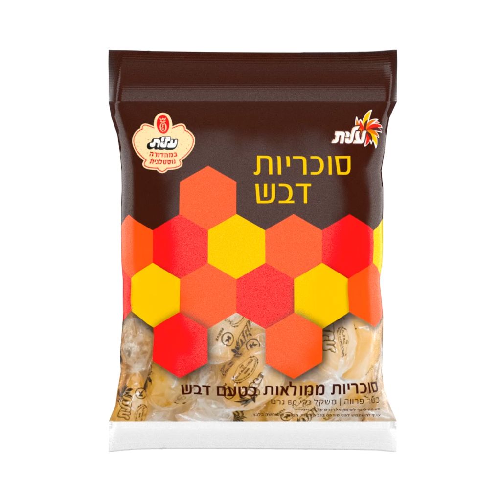 סוכריות נוסטלגיה דבש ממולאות 80 גרם עלית