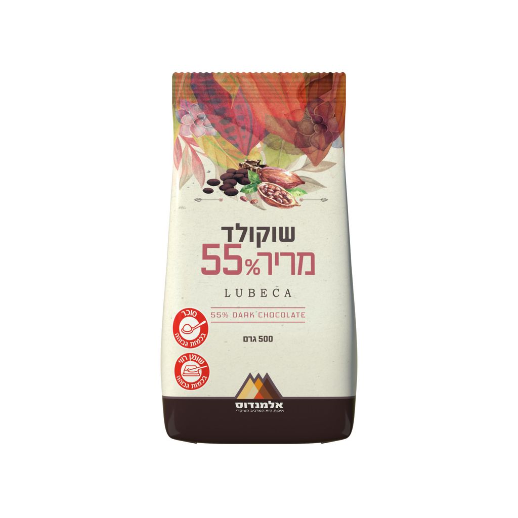 שוקולד מריר 55 % 500 גרם