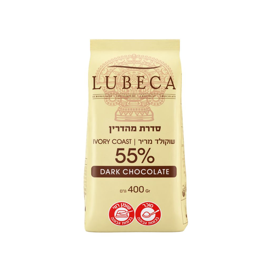 שוקולד מריר 55% לובקה 400 גרם