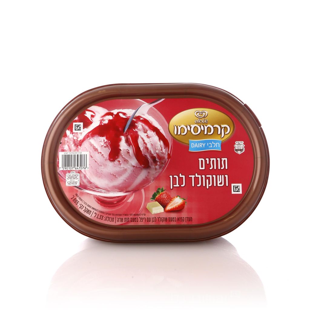 קרמיסימו תותים ושוקולד לבן