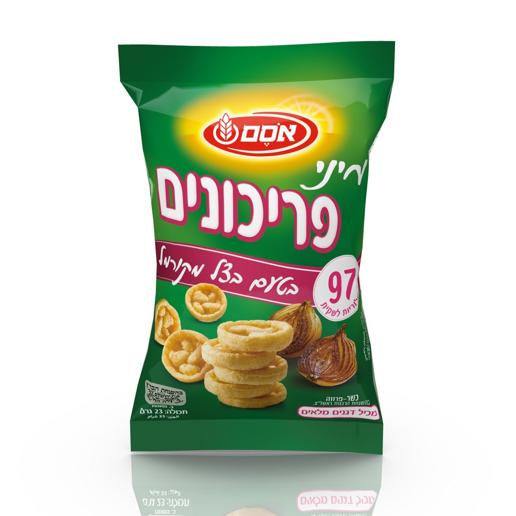 אסם פריכונים מיני בצל מקורמל 16*23גרם